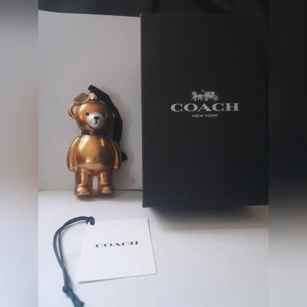 New Coach 3D Ornaments Set Of 2 With Gift Box's NWT